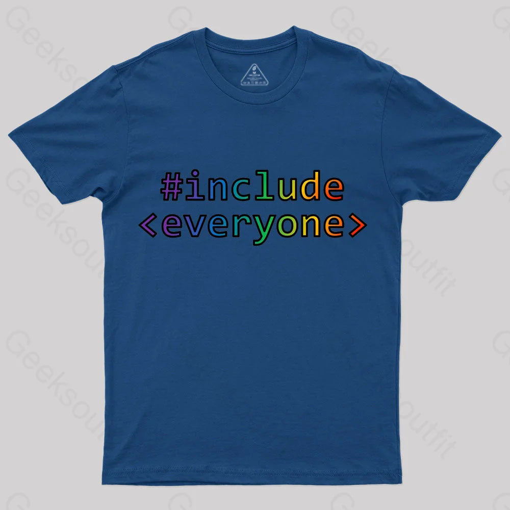 Include Everyone Nerd T-Shirt Navy / S