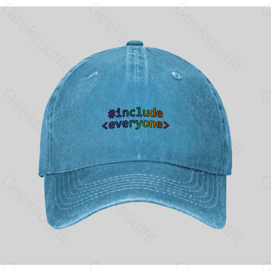 Include Everyone Washed Vintage Baseball Cap Blue