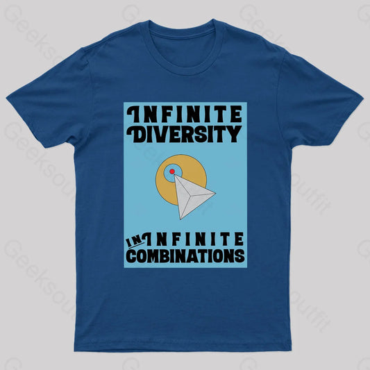 Infinite Diversity In Combinations Nerd T-Shirt Navy / S