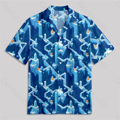 Infinite Stairs Puzzle Adventure Game Button Up Pocket Shirt Hawaiian / S Bus600 Yc