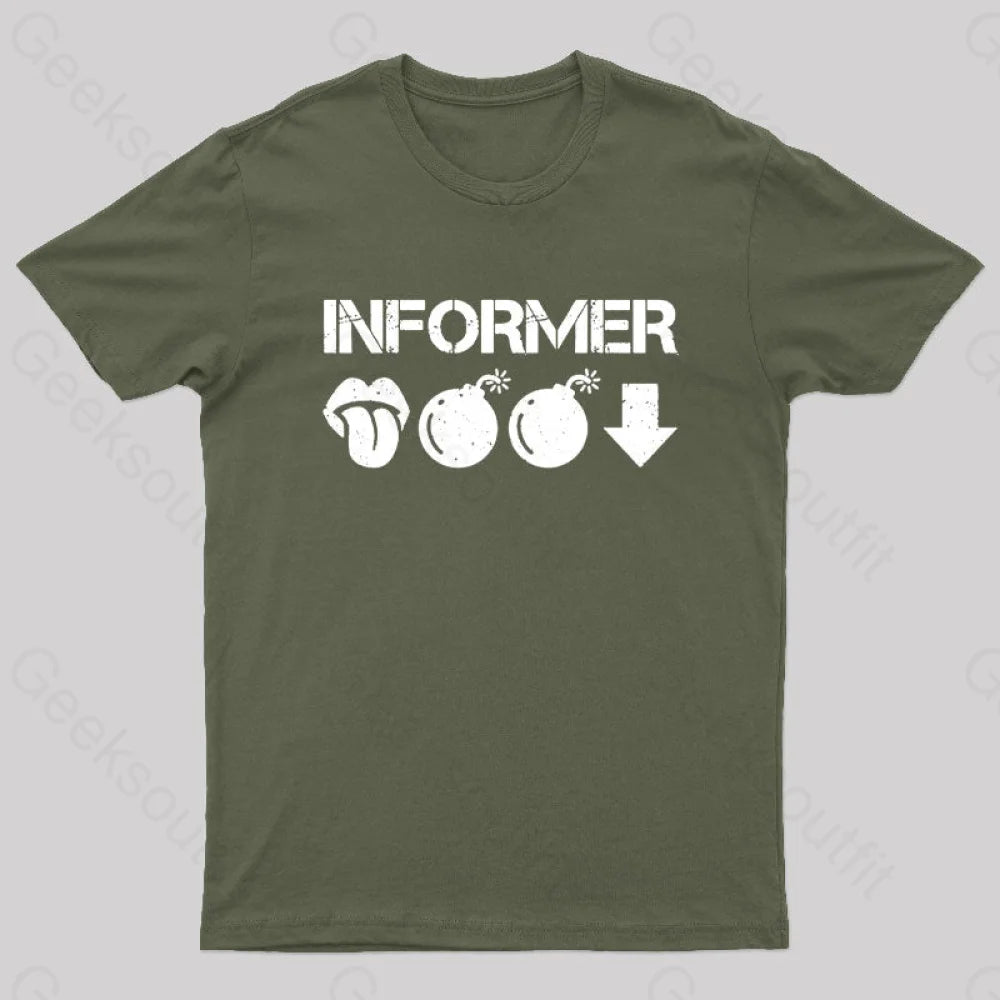 Informer Geek T-Shirt Army Green / S