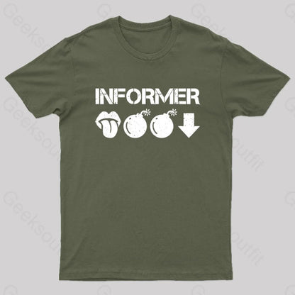 Informer Geek T-Shirt Army Green / S