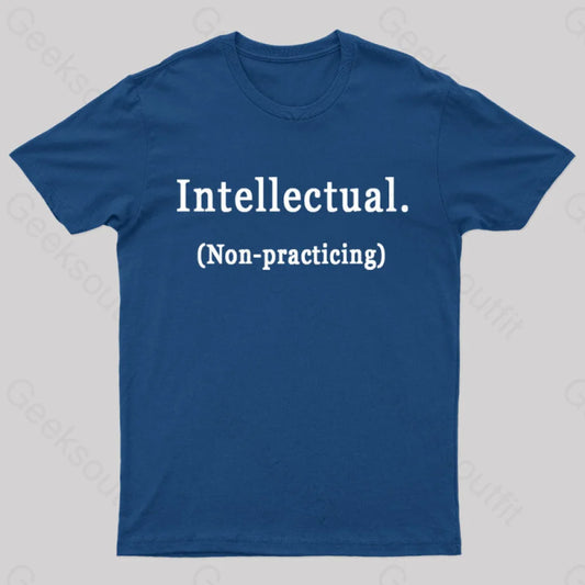 Intellectual Non Practicing Geek T-Shirt Navy / S