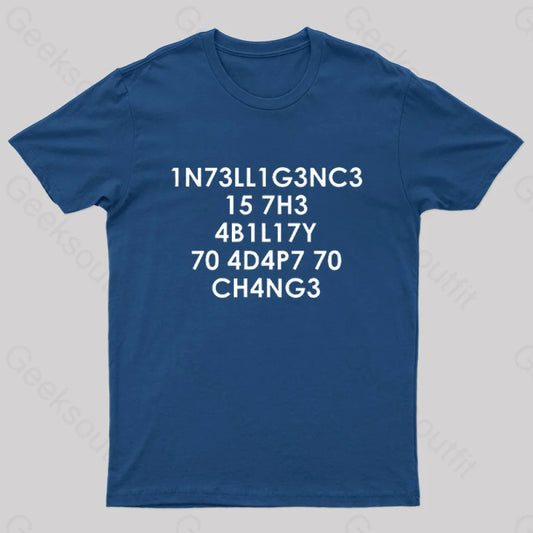 Intelligence Nerd T-Shirt Navy / S