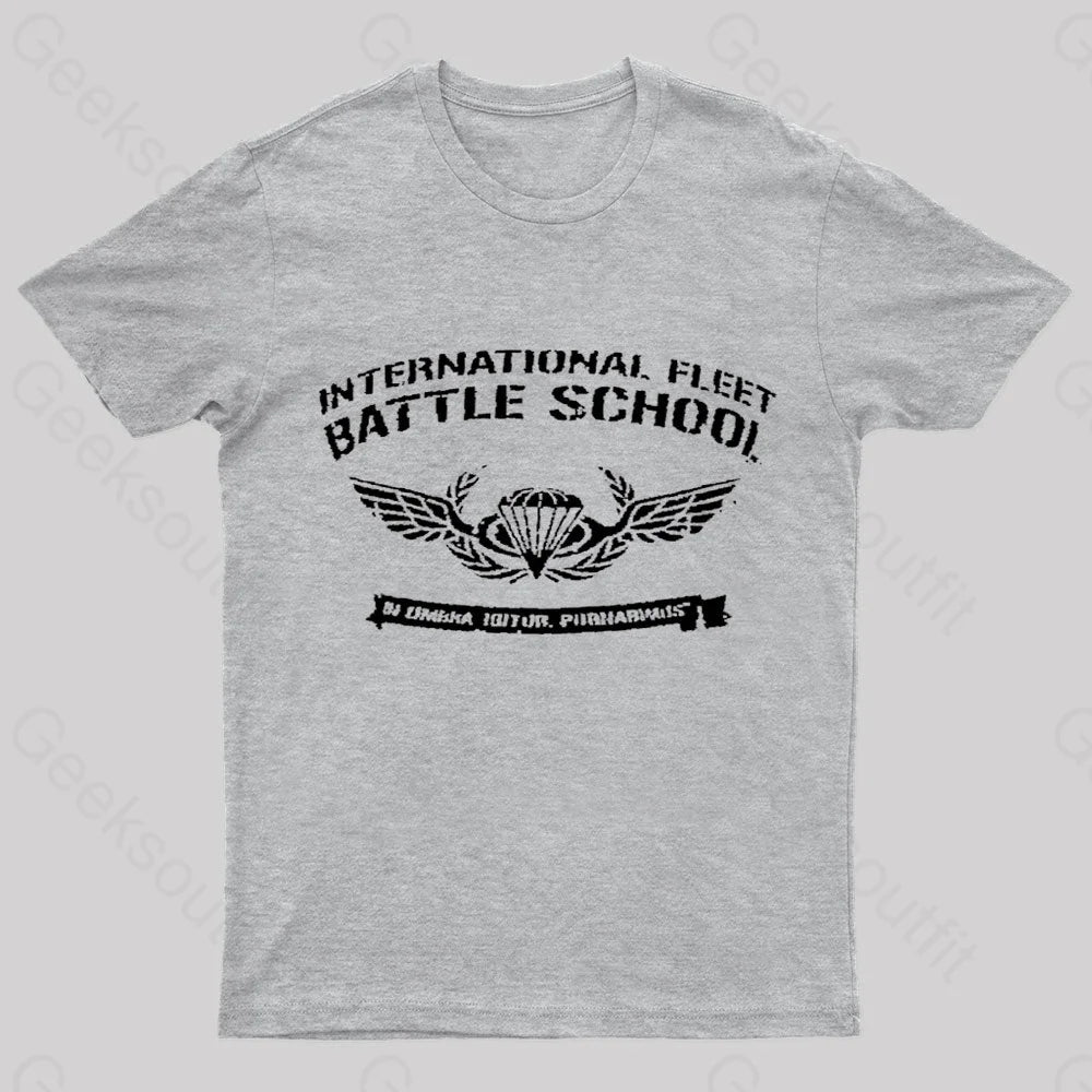 International Fleet Battle School Geek T-Shirt Grey / S