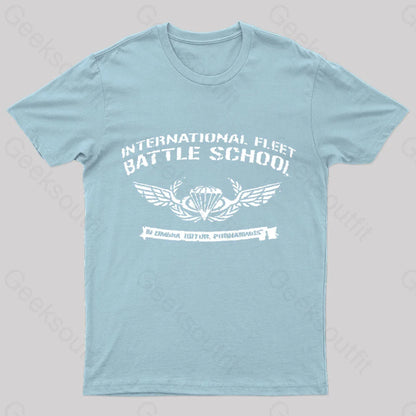 International Fleet Battle School Geek T-Shirt Light Blue / S