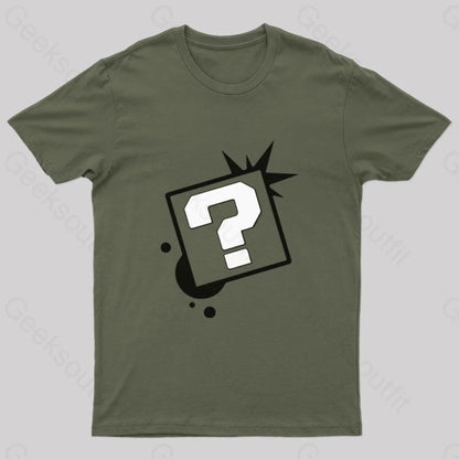 Interrogacion Nerd T-Shirt Army Green / S