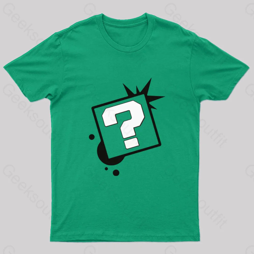 Interrogacion Nerd T-Shirt Green / S