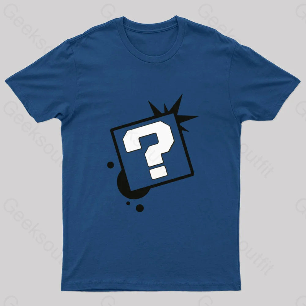 Interrogacion Nerd T-Shirt Navy / S