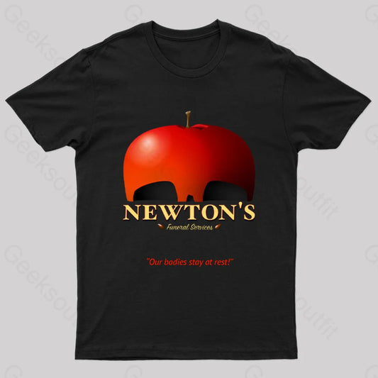 Isaac Newton Science Joke Nerd T-Shirt Black / S