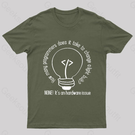 It Is A Hardware Problem Geek T-Shirt Army Green / S