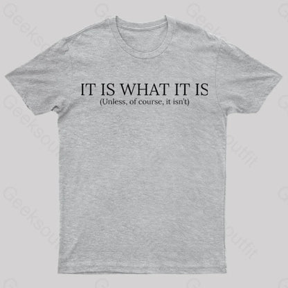 It Is What Nerd T-Shirt Grey / S