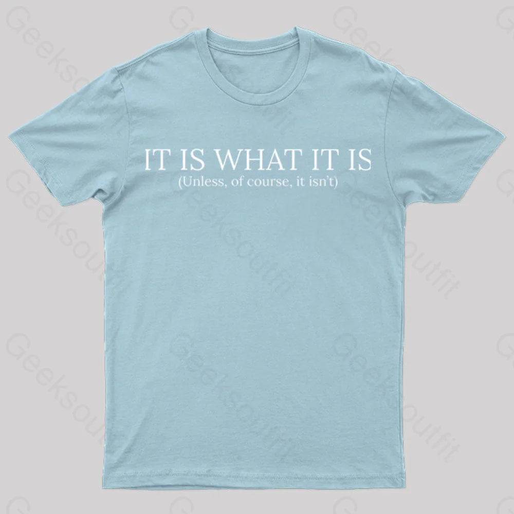 It Is What Nerd T-Shirt Light Blue / S