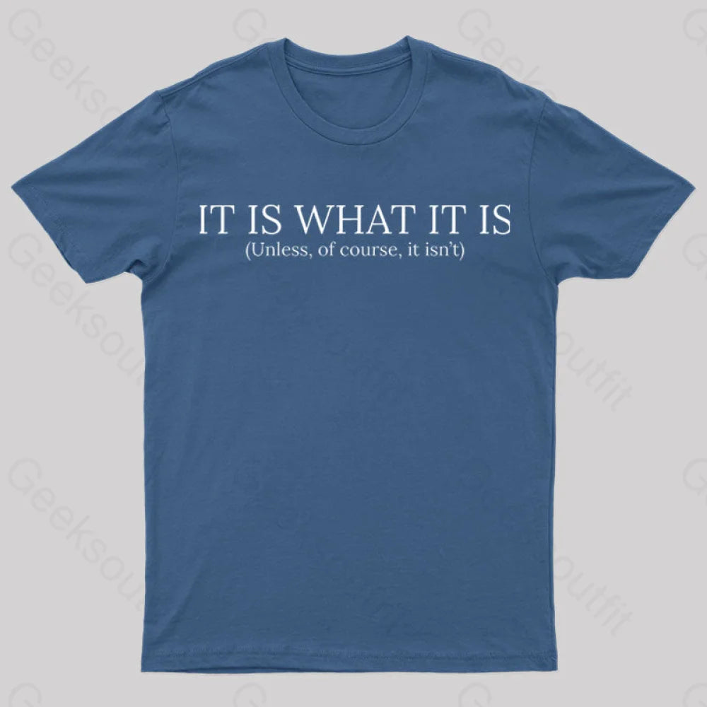 It Is What Nerd T-Shirt Navy / S