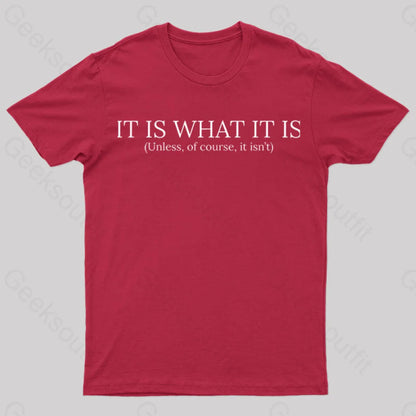 It Is What Nerd T-Shirt Red / S