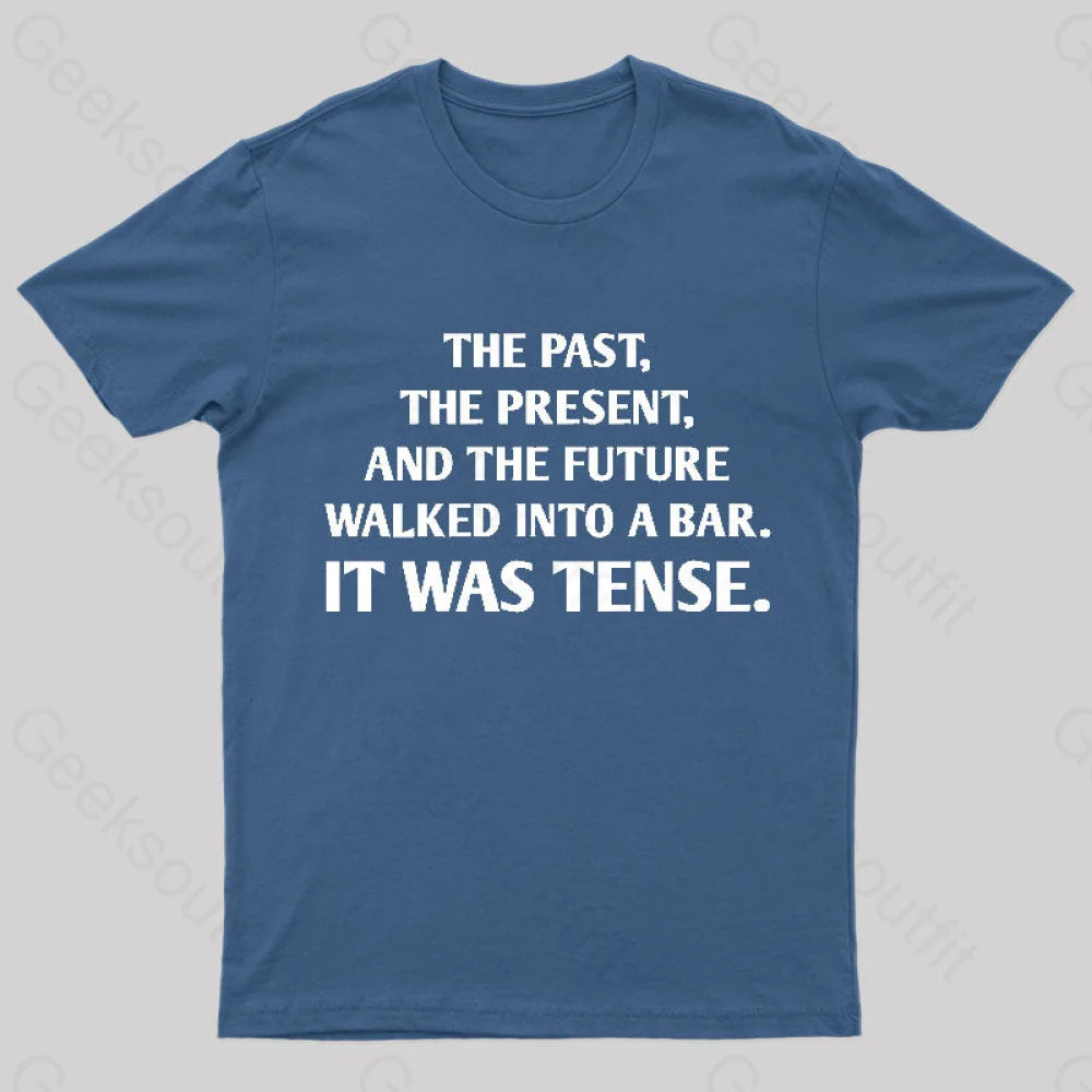 It Was Tense Nerd T-Shirt Navy / S