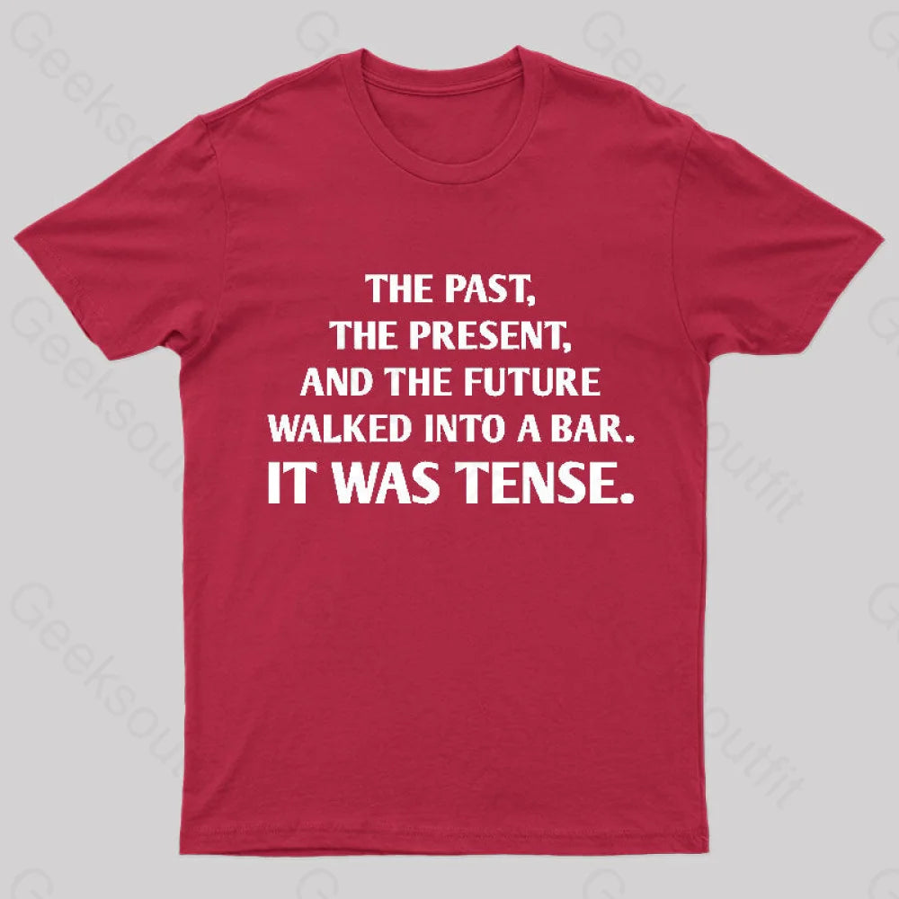 It Was Tense Nerd T-Shirt Red / S