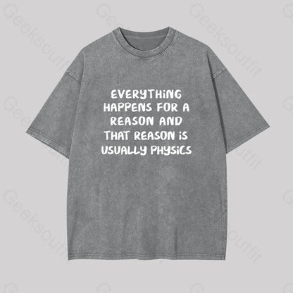 It’s All About Physics Geek Washed T-Shirt Grey / S