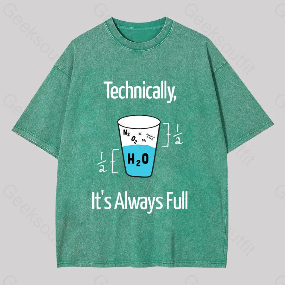 It’s Always Full Science Washed T-Shirt Grass Green / S