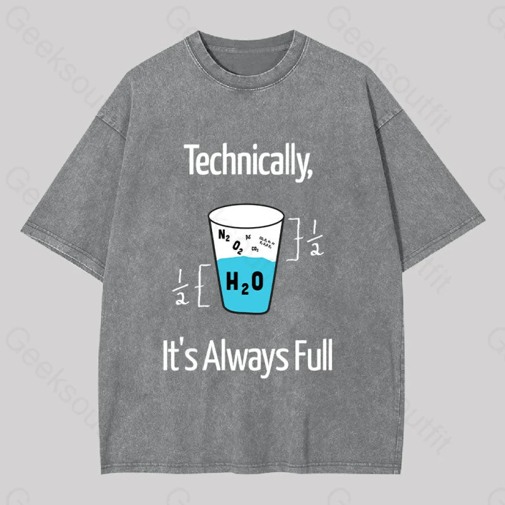 It’s Always Full Science Washed T-Shirt Grey / S