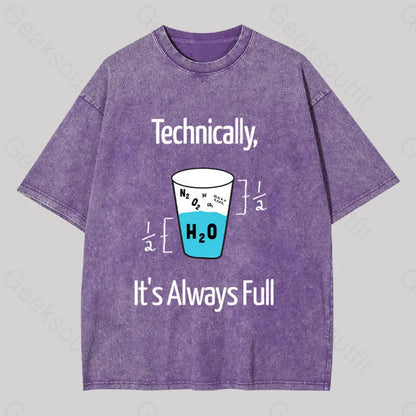 It’s Always Full Science Washed T-Shirt Purple / S