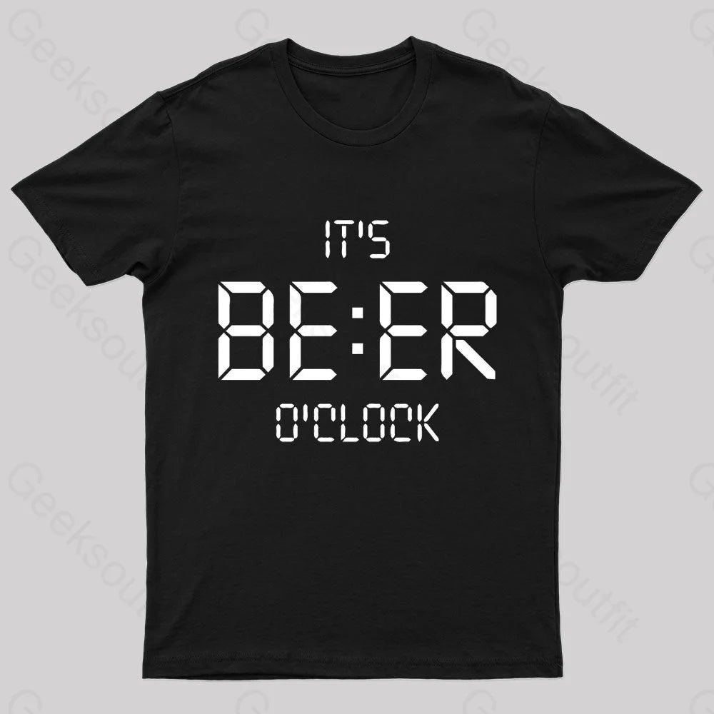 It’s Beer O’clock Nerd T-Shirt Black / S