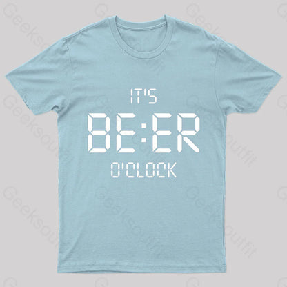 It’s Beer O’clock Nerd T-Shirt Light Blue / S