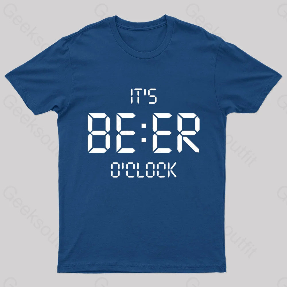 It’s Beer O’clock Nerd T-Shirt Navy / S