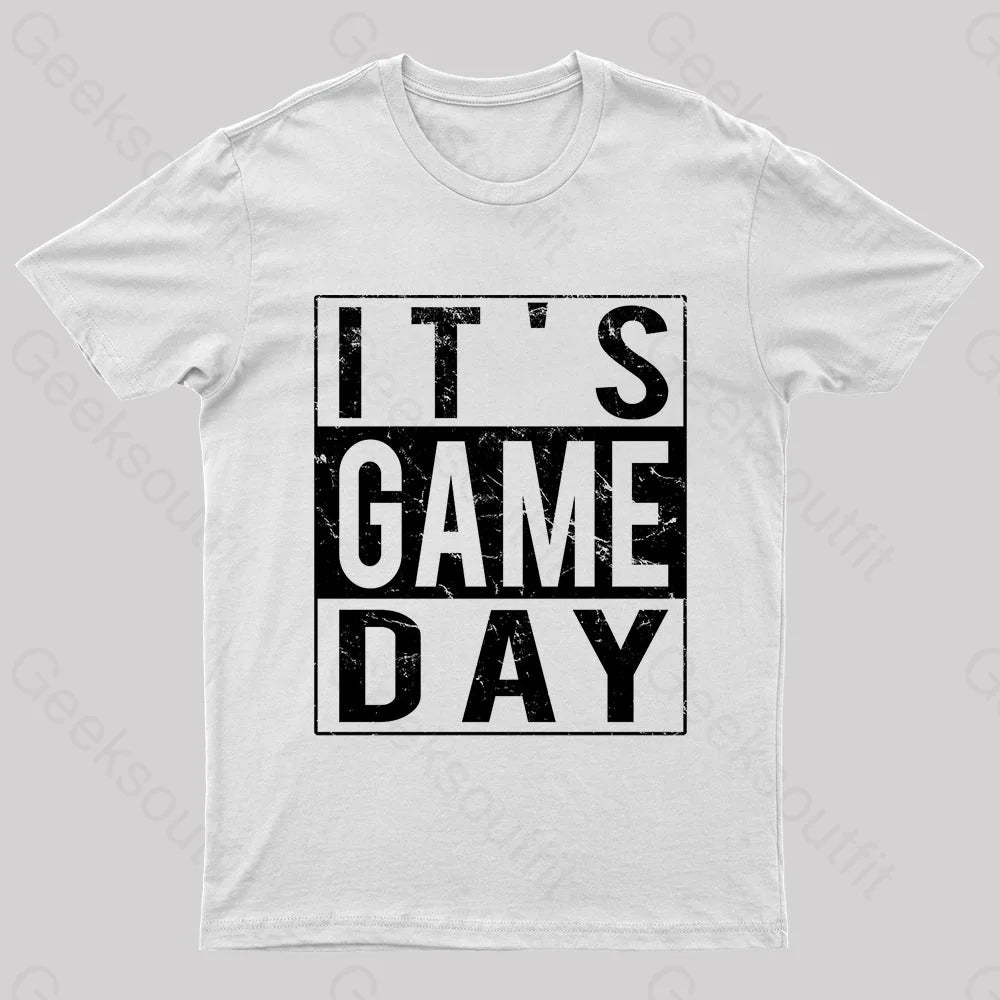 It’s Game-Day Nerd T-Shirt White / S