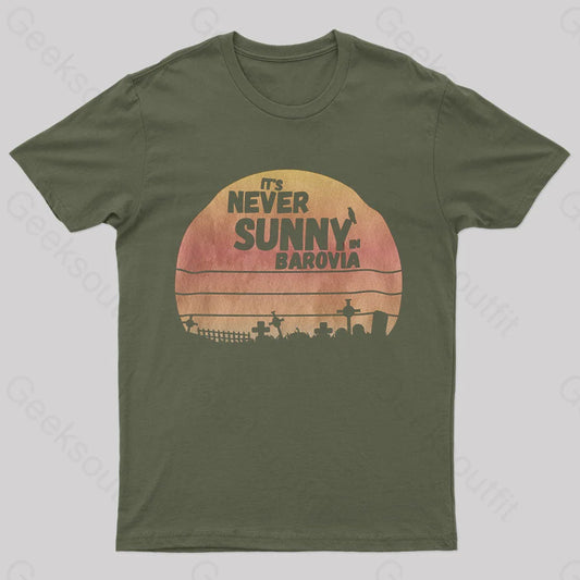 It’s Never Sunny In Barovia Nerd T-Shirt Army Green / S