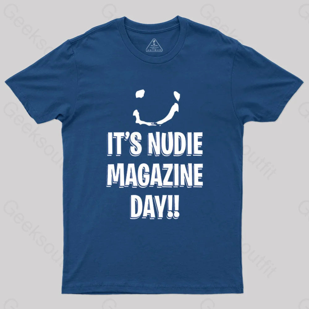 It’s Nudie Magazine Day T-Shirt Navy / S