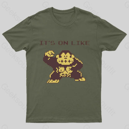 It’s On Like Donkey Kong Geek T-Shirt Army Green / S