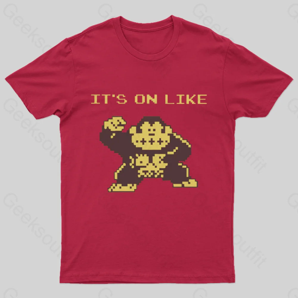 It’s On Like Donkey Kong Geek T-Shirt Red / S