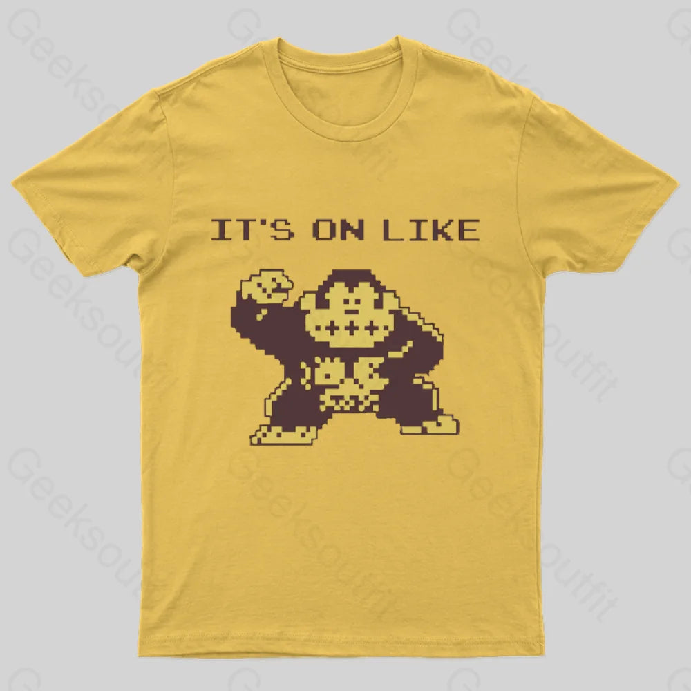 It’s On Like Donkey Kong Geek T-Shirt Yellow / S