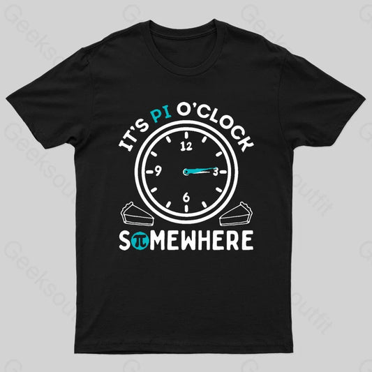 It’s Pi O’clock Somewhere Nerd T-Shirt Black / S