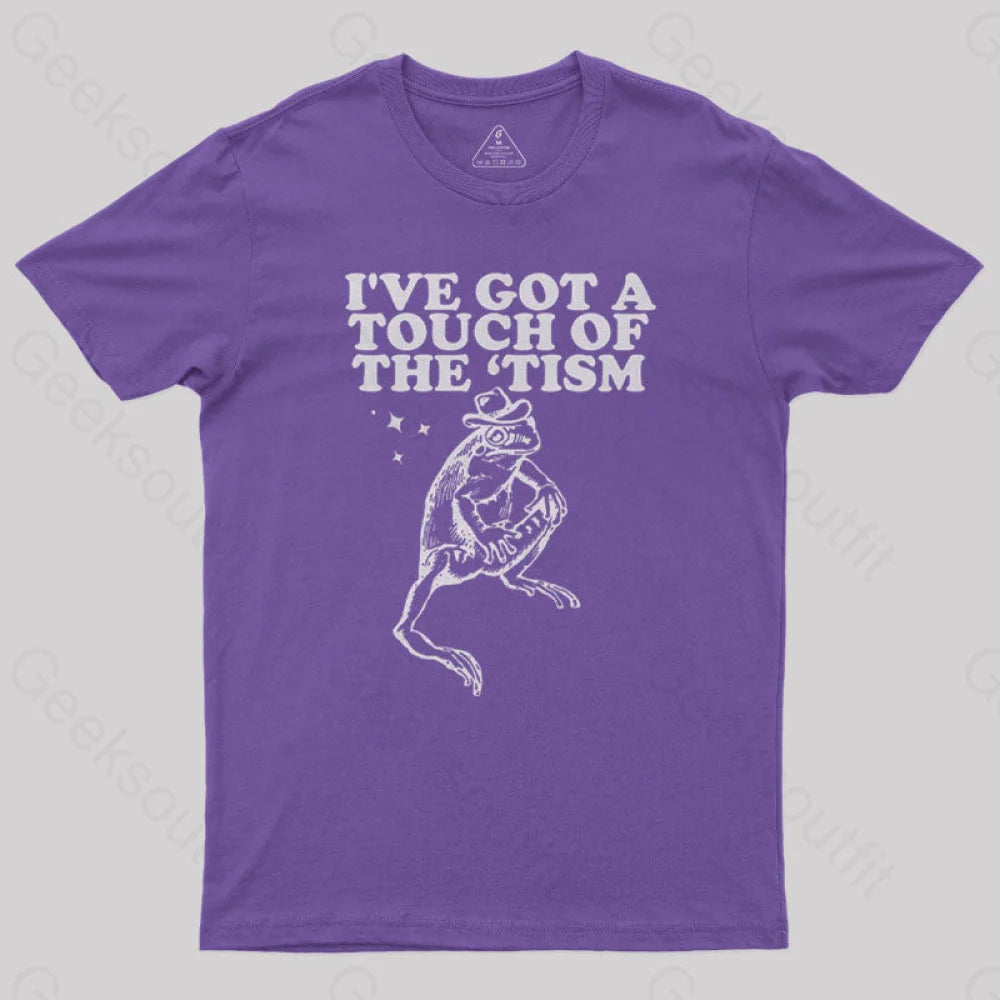 I’ve Got A Touch Of The Tism Vintage Geek T-Shirt Purple / S