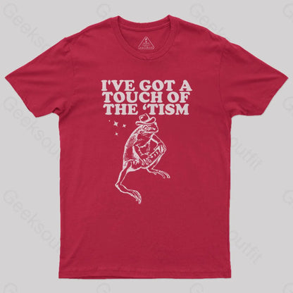 I’ve Got A Touch Of The Tism Vintage Geek T-Shirt Red / S