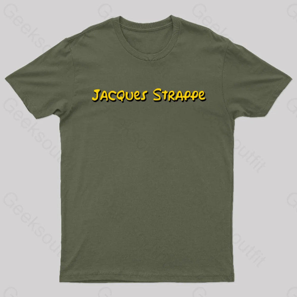 Jacquse Strappe Nerd T-Shirt Army Green / S