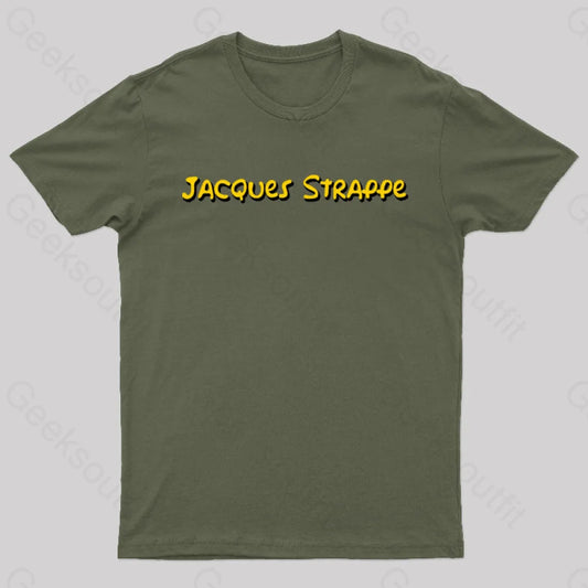 Jacquse Strappe Nerd T-Shirt Army Green / S