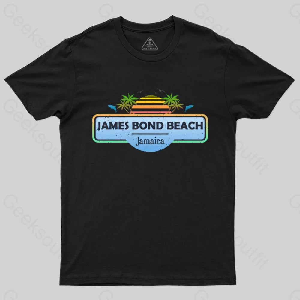 James Bond Beach Jamaica T-Shirt Black / S