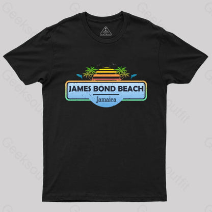 James Bond Beach Jamaica T-Shirt Black / S