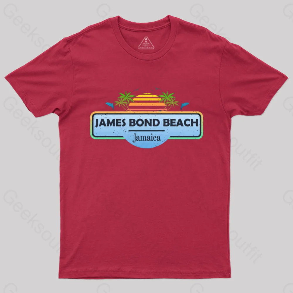 James Bond Beach Jamaica T-Shirt Red / S