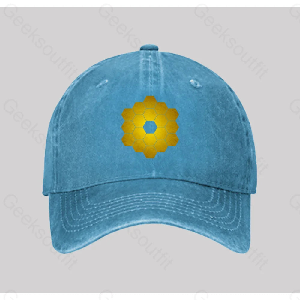 James Webb Space Telescope Washed Vintage Baseball Cap Blue