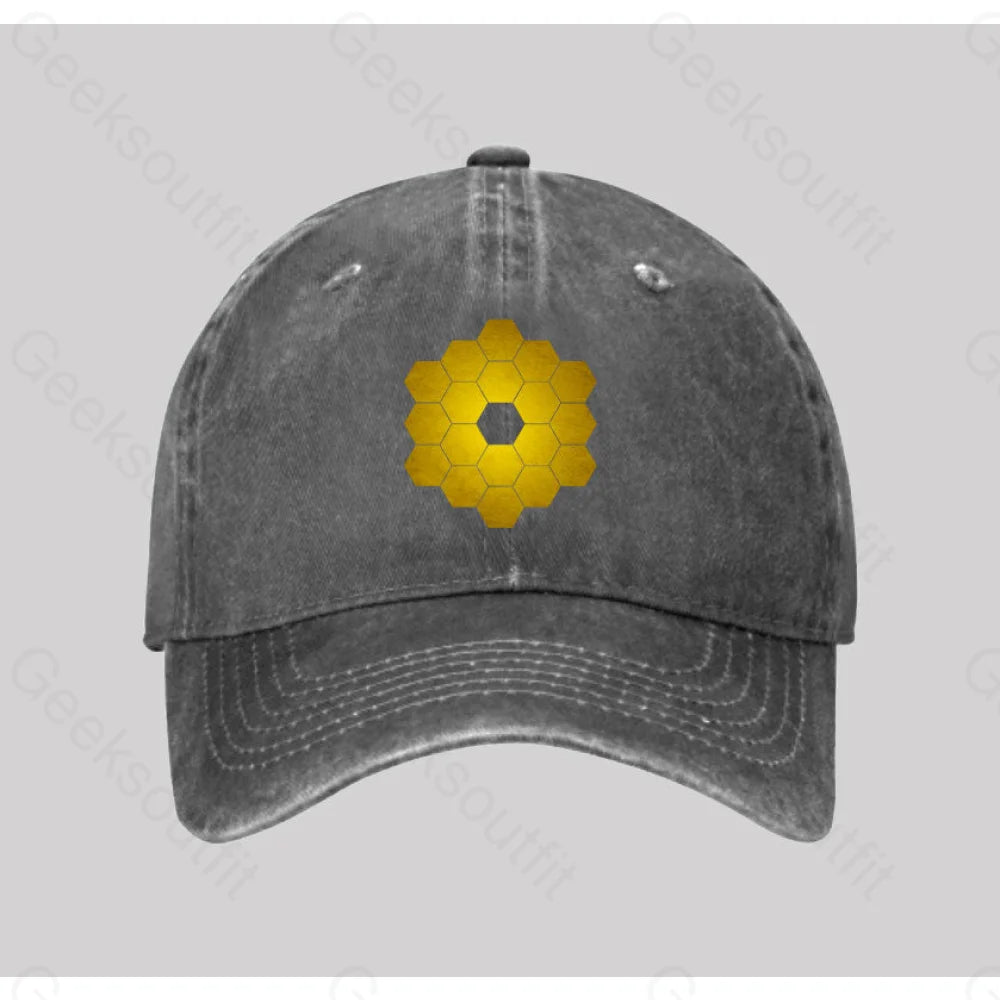 James Webb Space Telescope Washed Vintage Baseball Cap Grey