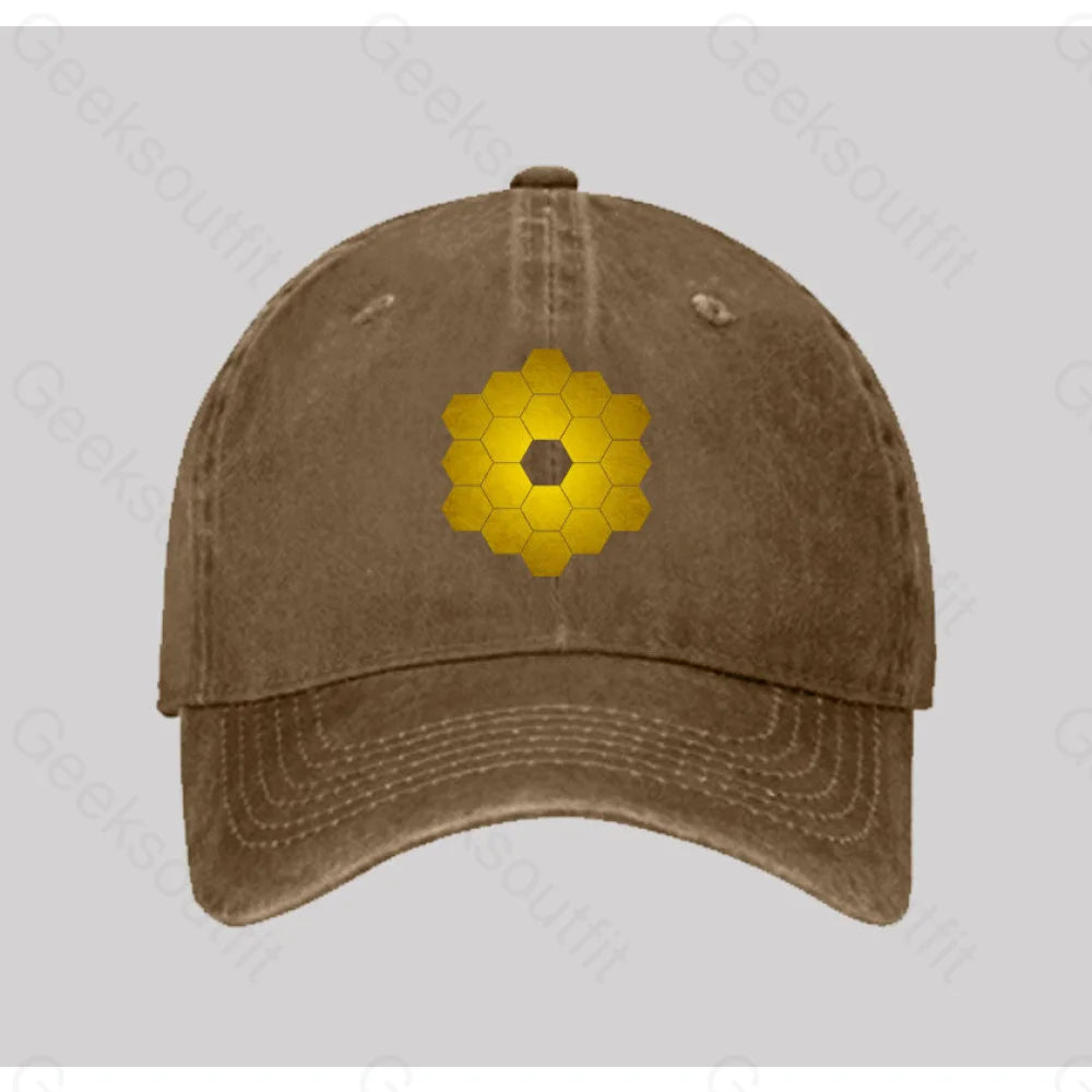 James Webb Space Telescope Washed Vintage Baseball Cap Natural