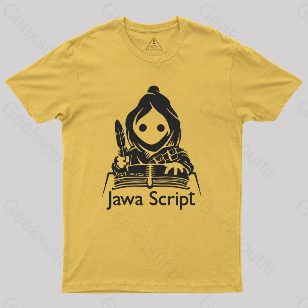 Jawa Script T-Shirt Yellow / S