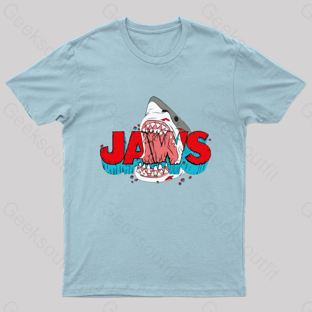 Jaws: The Big Bite Geek T-Shirt Light Blue / S