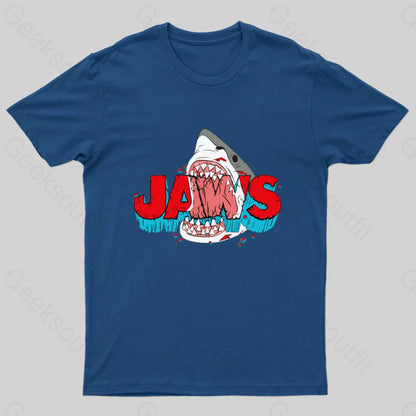 Jaws: The Big Bite Geek T-Shirt Navy / S