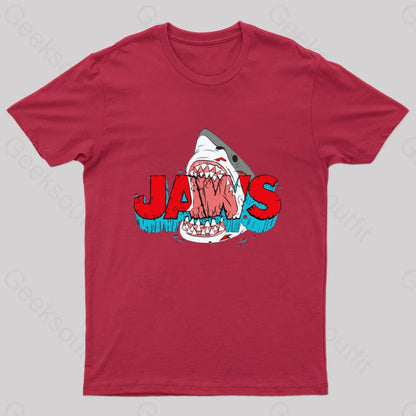 Jaws: The Big Bite Geek T-Shirt Red / S