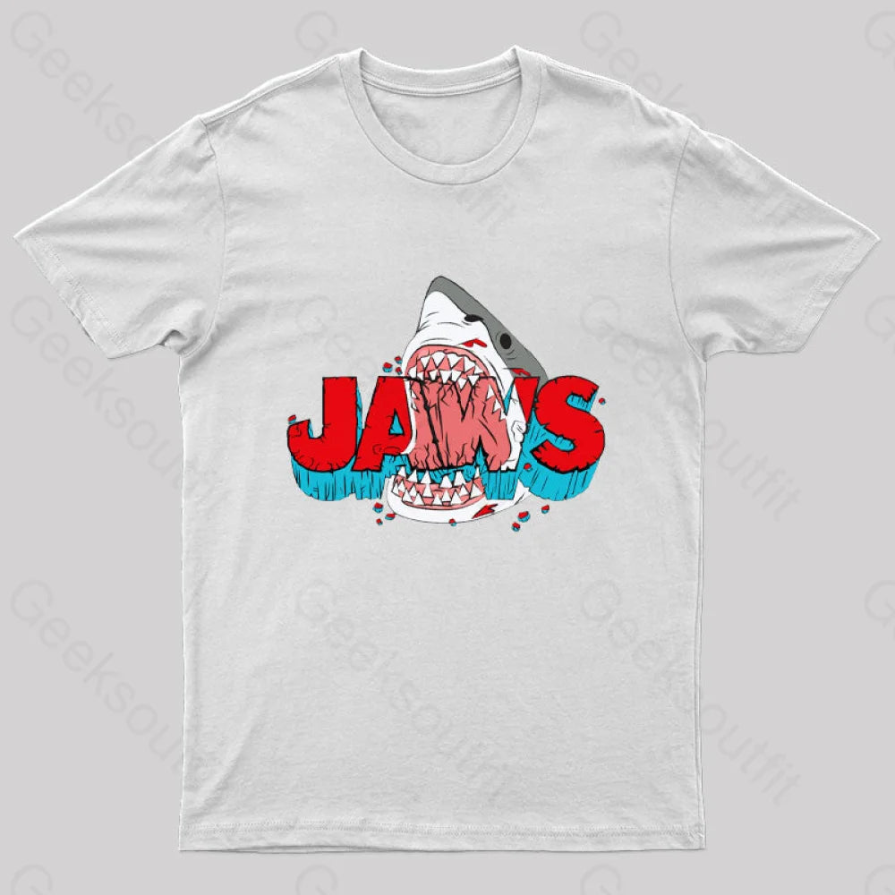 Jaws: The Big Bite Geek T-Shirt White / S